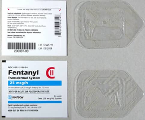 plugging fentanyl patch mylan